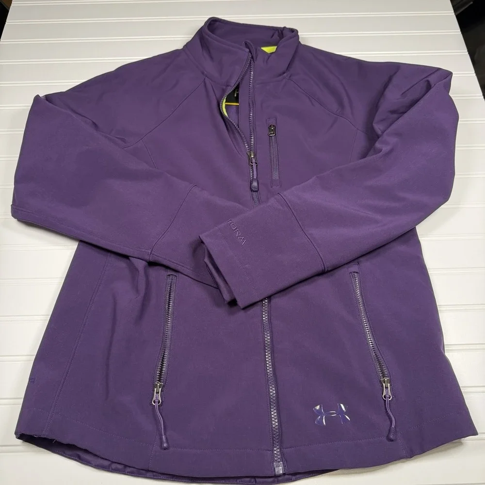 Under Armour Storm Zip Up Jacket Women's Small Purple‎ EUC